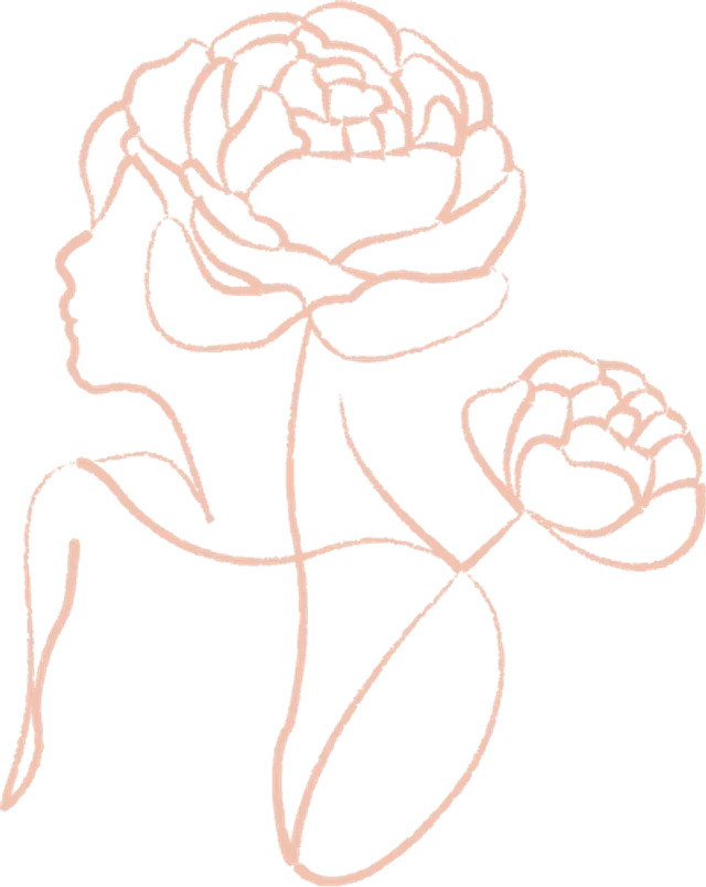 illustration femme rose
